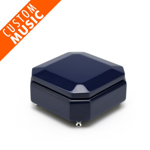 Stunning Octagonal Midnight Blue Custom USB Module Music Box