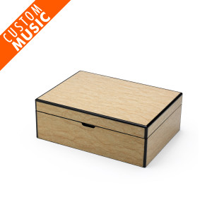 Contemporary Hi-Gloss Sand Finish Mens Valet Custom USB Module Wooden Musical Jewelry Box