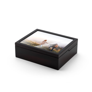 black photo frame jewelry box