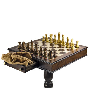 Timeless Handcrafted Walnut Finish 23 Note Italian Musical Masterpiece Chessboard
