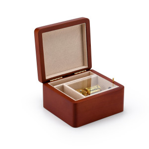 Beautiful Wood Tone 30 Note Petite Music Jewelry Box