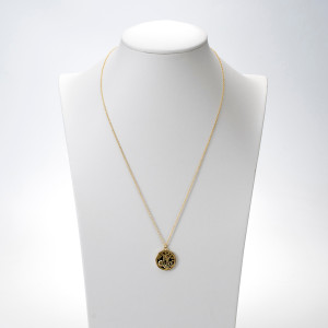 18kt Gold Plated Astrology Necklace with Zodiac Pendant of Aquarius