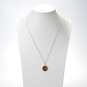 18kt Gold Plated Astrology Necklace with Zodiac Pendant of Leo