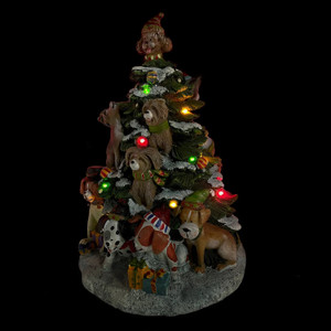 Wonderful & Lovely Musical Holiday Dogs Christmas Tree - SF Music Box Co.