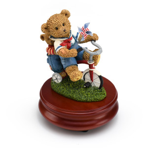 Thread Bears - Teddy Bear's Picnic Thread bear Musical Figurine