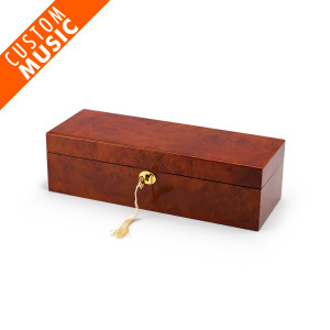 Modern Hi Gloss 4-Watch Burl Finish Custom Sound Module Storage Box