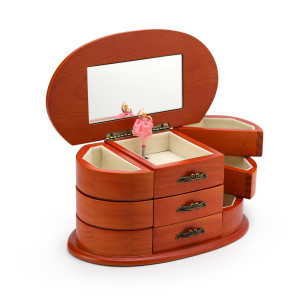 Spinning Ballerina Jewelry Box Side