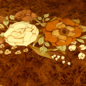 “The Trianon” by Reuge: a 144 Note Cartel Swiss Grand Masterpiece with Floral Marquetry Wood Inlay