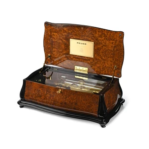 “The Trianon” by Reuge: a 144 Note Cartel Swiss Grand Masterpiece with Floral Marquetry Wood Inlay