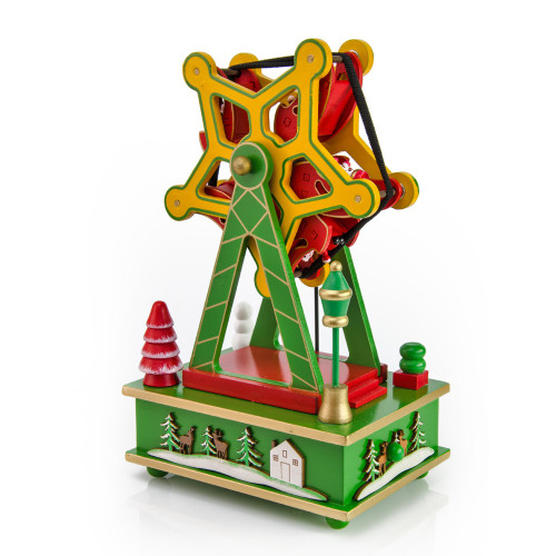 Animated Rotating Yellow Musical Ferris Wheel with Christmas Characters