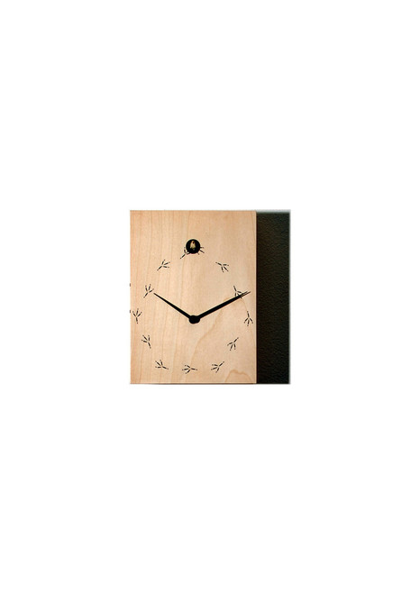 Natural Wood Tone Modern Cuckoo Clock - TipTop by Progetti