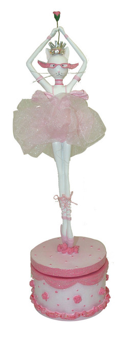 Charming Musical Ballerina Cat Figurine from the Catwalk Collection by Westland