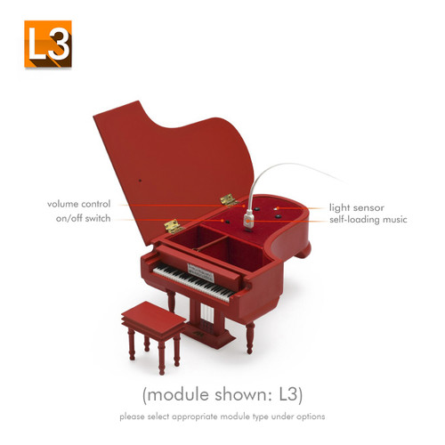 Miniature Red Custom USB Sound Module Grand Piano with Bench
