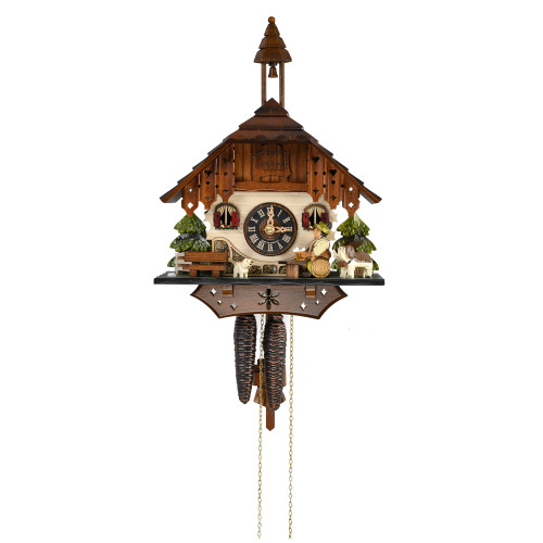 Black Forest Chalet with Bell tower and Animated Beer Drinker 1
