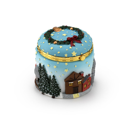 Joyful and Festive Christmas Themed Animated Musical Trinket Keepsake