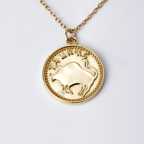 Gold Taurus Star Sign Necklace | New Look