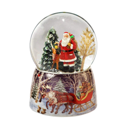 Custom Car Snow Globe Resin Water Globe Glass Blowing Snow Red Car