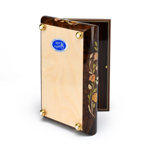 Handcrafted Roses Inlay Italian Musical Custom Sound Module Jewelry Box ...
