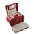 Elegant and Spacious Red Alligator Skin Faux Leather Multi-Tier Jewelry Box With Lock