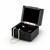 Modern 30 Note Black Lacquer Musical Jewerly Box with Chrome Accents