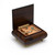 Classic Walnut Stain 18 Note Arabesque Wood Inlay Music Box