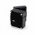 Modern 18 Note Black Lacquer Musical Jewerly Box with Chrome Accents