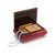 Remarkable 30 Note Red Wine Floral Theme Wood Inlay Musical Jewelry Box