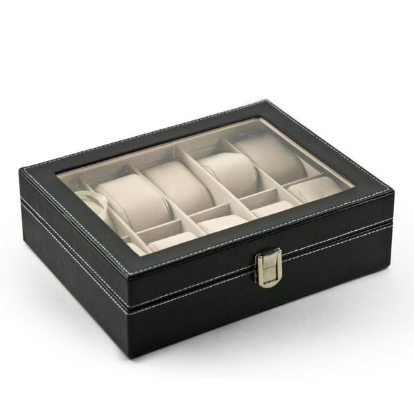 faux leather watch box
