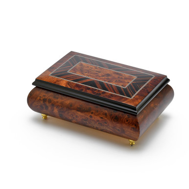 Handcrafted 23 Note Classic Style Music Box with Framed Border Inlay ...
