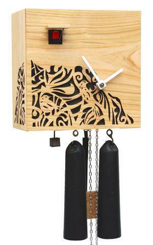 Modern VDS Certified Solid Cherry 8 Day Carved Black Romba Art Cuckoo Clock by Rombach and Haas