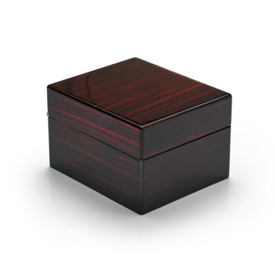 Modern Hi Gloss Macassar Finish 18 Note Music Jewelry Box