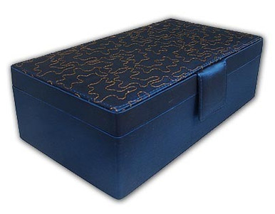 Sapphire Blue Jewelry Box With Soft Fabric