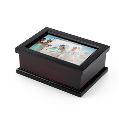 Sophisticated 30 Note Modern 4 x 6 Photo Frame Musical Jewelry Box