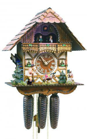 Black Forest Forest VDS Certified 8 Day Musical Cuckoo Clock with Hand Carved Herdsman with Whip by Rombach and Haas