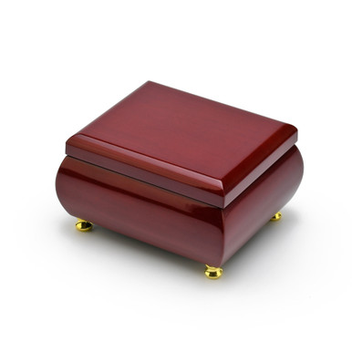 Alluring Hi Gloss Rosewood Simple Design Music Jewelry Box