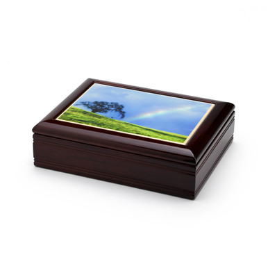 Natures Wonders - A Rainbow Is Born Tile Musical Jewelry Box