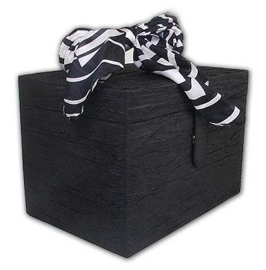 Beautiful Black And White Ribbon Spacious Jewelry Box