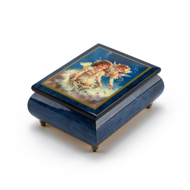 One of a Kind Musical Jewelry Box with Beautiful Painting Petals of Love by Brenda Burke