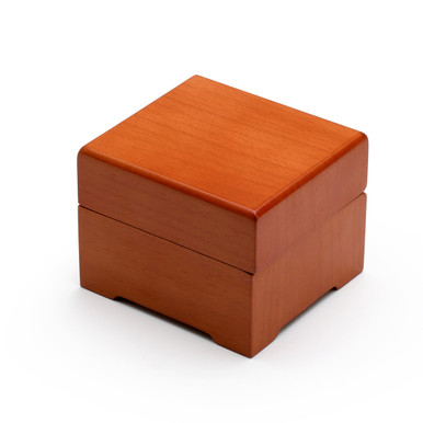 Modern Light Wood  Tone Matte 18 Note Music Jewelry Box