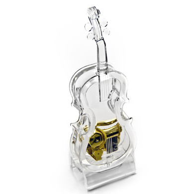 Amazing 18 Note Musical Acrylic Miniature Violin with Stand