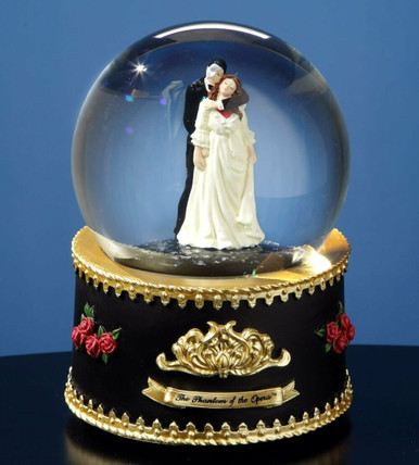 Phantom & Christine from Phantom of the Opera Rotating Water Globe