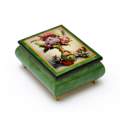 Handmade Ercolano 18 Note Music Box - Painting The Little Dragon Vase by Brenda Burke