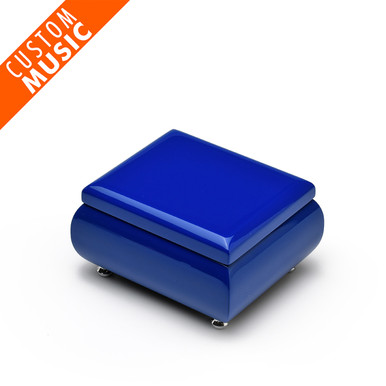 High Gloss Navy Blue USB Sound Module Music Jewelry Box