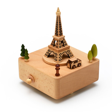 Animated 18 Note Musical Wooden Eiffel Tower Keepsake