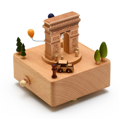 Animated 18 Note Musical Wooden Arc De Triomphe Keepsake