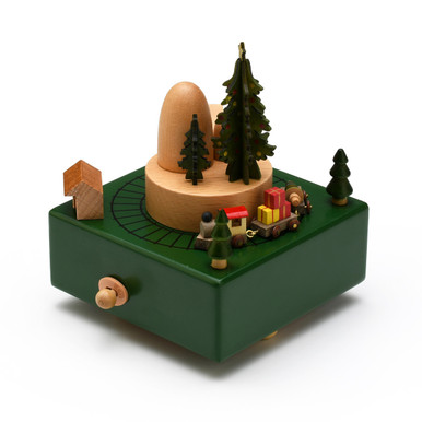 Animated 18 Note Musical Wooden Christmas Tree Hunt Keepsake