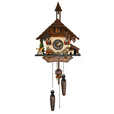Black Forest Chalet with Bell Tower Quartz Musical Cuckoo Clock