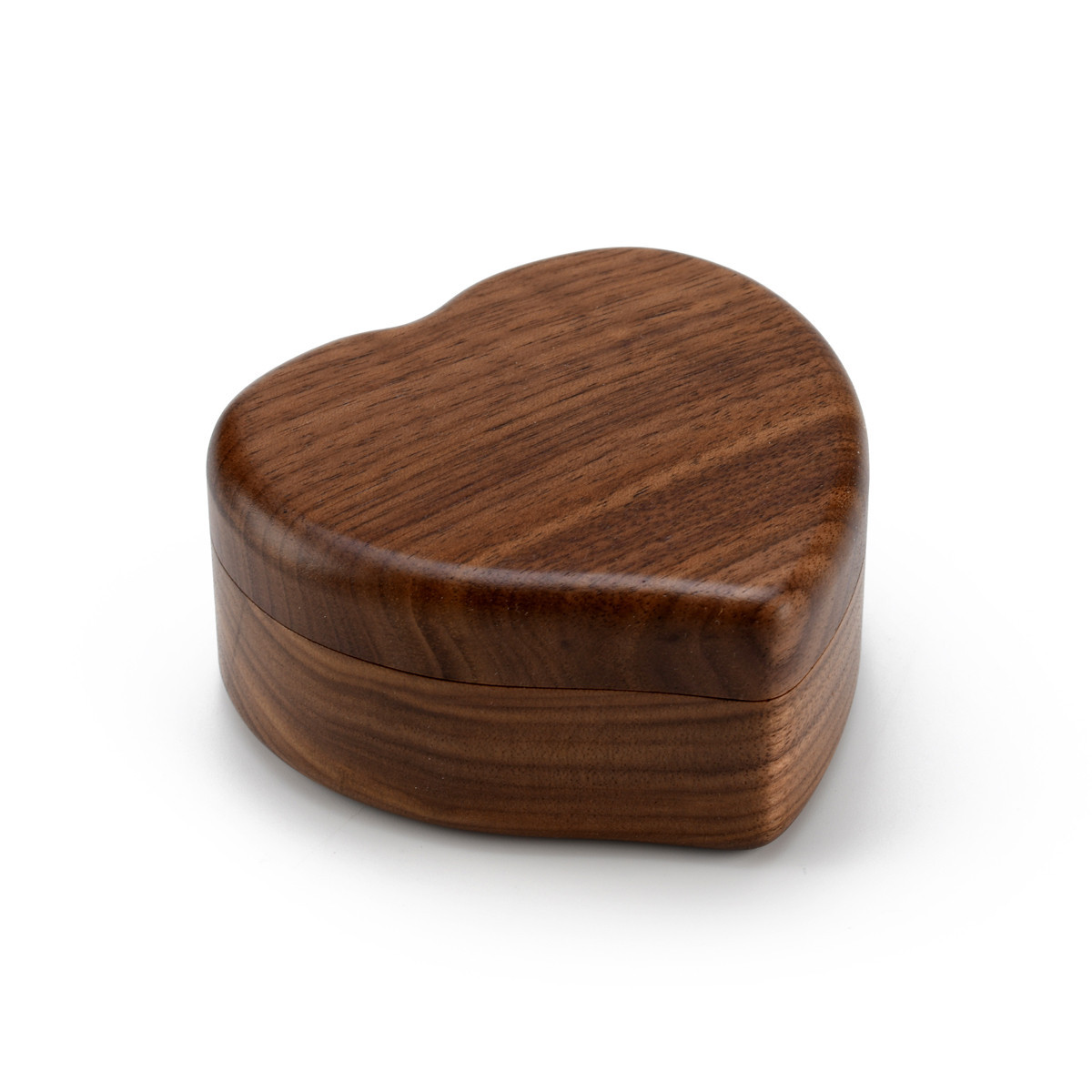 Image of 18 Note Heart Shaped Solid Walnut Musical Keepsake