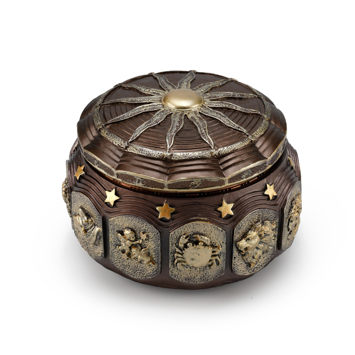 Image of Old World Astrology Zodiac-Themed Animated Musical Box & Trinket Keepsake