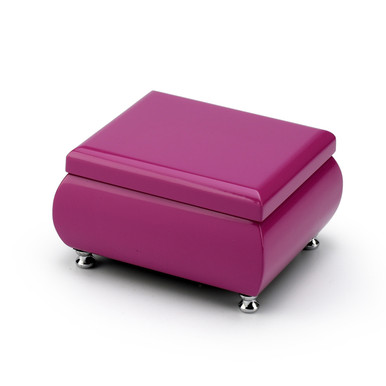 Vibrant 23 Note Hi-gloss Lavender (purple) Musical Keepsake Jewelry Box
